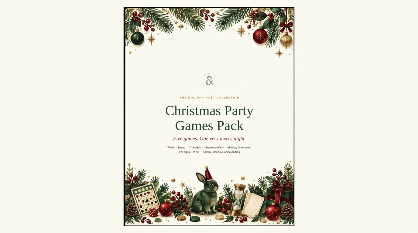 Christmas Party Games Pack included in the bundle